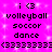 Pixelated icon with pink background and white sparkles, displaying repeated text labels for sports and dance activities in black block letters.