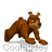 Animated contact sheet of a brown cartoon bear mascot in eight distinct poses with repeated "CoolBuddy" watermark text across all frames.