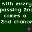 Green background with repeated white text 'with every with every passing 2npassing 2n comes a 2nd chance' and scattered pink plus signs, Xs, and dots.