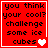 Red background with black text reading "you think your cool? challenge some ice cubes" and white heart symbols changing from one to two to three to four