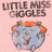 Pixelated image split into two sections: left side shows 'LITTLE MISS GIGGLES' text above a blue cartoon character with orange hair, right side displays 'Thata Me' in purple on blue background.