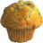 A static image of a single muffin icon with visible text fragments in the background, presented as part of an animated contact sheet review context.