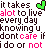 Animated text-based icon with repeating phrases and colored heart symbols in a