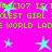 Bright pink background with repeating green pixelated text and light blue star shapes scattered across the image.