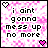 Pixelated image with pink and white background displaying text "i aint gonna mess up no more" surrounded by heart symbols.