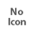 Pixelated grayscale text reads 'No Icon' on a solid gray background with no additional visual elements.