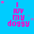 Blue background with pink text "I luv my doggy" and scattered pink and light blue stars, showing animation changes in star positions across frames.