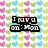 Pixelated text "I RIVA ON: Mon" appears on a heart-patterned background with a gray rectangle on the right.