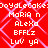 Red background with pink diamond pattern and repeated white text reading 'JoydLeCoKe', 'Maria n', 'Alexa', 'BFFLz', 'Luv ya' in two