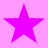 Four identical pink stars arranged in a on a light pink background, each star with five points and solid fill