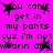 Bright pink background with black pixelated text repeating 'you can't get in my pants cuz i'm not wearin any!' and star symbols.