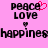 Pixelated text and heart symbols on a pink background with animated heart changes.
