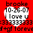 Red background with four white heart shapes containing text and symbols, arranged in a pattern