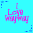 A static image with a bright cyan background featuring repeated pink text "I Love Wayway" and blue star motifs.