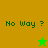 Pixelated text "No Way ?" appears on four colored backgrounds with two star icons in different positions and colors.
