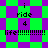 Pixelated text 'i ride 4 life!!!!!!!!!!' on a green and purple checkered background with diamond-shaped pattern variations.