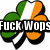 Pixelated icon with green and orange shapes resembling a four-leaf clover, overlaid by bold white text on black bars.