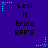 Pixelated blue background with repeated text and star-shaped elements in light blue and dark blue.