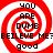 Four identical red and white spiral patterns with black text reading "YOU ARE DUMB BELIEVE ME? good" arranged in a