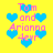Yellow background with blue heart shapes and pink text reading "Tom and Arionna 4evr" in pixelated font.