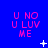 Blue background with pink text reading "U NO U LUV ME" in three , scattered white star and dot shapes, and subtle animation changes across frames