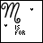14 animated icons featuring a stylized black 'M' with decorative swirls, each displaying "IS FOR" text and distinct names below it, surrounded by small colored heart-shaped or dot-like particles