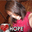 A woman in a red sleeveless top appears across four with text overlays reading HOPE, IS, GONE
