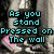 Pixelated image with cyan text over a grayscale background showing partial figures and pink elements.