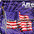 Animated contact sheet showing a pixelated American flag and stick figure character with changing text across frames on a purple background.