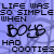 repeated text and stylized 'BOYS' icons on a purple background with faint wave patterns