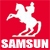 Pixelated white horse on red background with 'SAMSUN' text below in blocky letters.