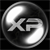Circular grayscale icon with metallic sheen, featuring stylized 'X' and 'G' letters overlapping in the center against a dark background.