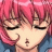 A 48x48 pixel buddy icon featuring a close-up of an anime-style character with pink hair and closed eyes on the left, paired with stylized text reading "Anime IM" and "COM" on a black background to the right.