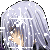 Pixelated anime-style character with light purple hair, shown in three sequential poses against a white background.