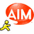 A static image with four distinct icons: an orange oval with white text, a yellow running figure, a multi-colored peace symbol, and a yellow smiley face.