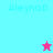 A four- displays the name 'Aleynd' in cyan text on colored backgrounds with a star icon changing color between