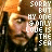 Pixelated image of a person with light brown hair and beard, overlaid with white text reading "SORRY BUT MY ONE AND ONLY LOVE IS THE SEA" and red text reading "DANGIT!".
