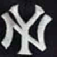 A static image shows a black square with a white 'NY' logo on the left, and a of nine grayscale baseball player sketches on the right