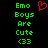 Green pixelated text 'Emo Boys Are Cute <33' on black background with red heart symbol above text.