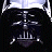 A 48x48 pixel buddy icon featuring a split design with Darth Vader's helmet on the left and green text reading "Original Icons .com" on the right against a dark background.