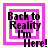 Four identical pixelated text-based images arranged in a , each displaying "Back to Reality I'm Here!" on layered pink and white squares