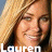 A 48x48 pixel buddy icon featuring a split-screen contact sheet with two people labeled "Lauren" and "Stephen" above pink text reading "I Love Laguna Beach" on a white background.