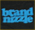 Blue pixelated text reading 'bragging rights' on a dark background with a thin brown border.