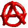 Nine red circular symbols with interlocking triangular shapes on a gray background, each symbol displaying distinct internal line arrangements.