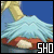 Pixelated character with light blue hair in red outfit, transitioning through multiple facial expressions including crying and shouting.