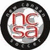 Circular icon with black border and white inner circle containing red "NCSA" text over gray globe background.