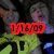 Six display the same grayscale image with a colored date stamp, each showing a different color for the stamp
