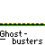 Pixel art animation of Ghostbusters-themed vehicles and ghosts on a gray background with yellow-green borders.