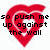 Red heart-shaped icon with black pixelated text reading "so push me and kiss me up against the wall like you mean it<3".