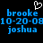 Pixelated blue text on black background with white heart symbol above, showing identical repeated text elements.